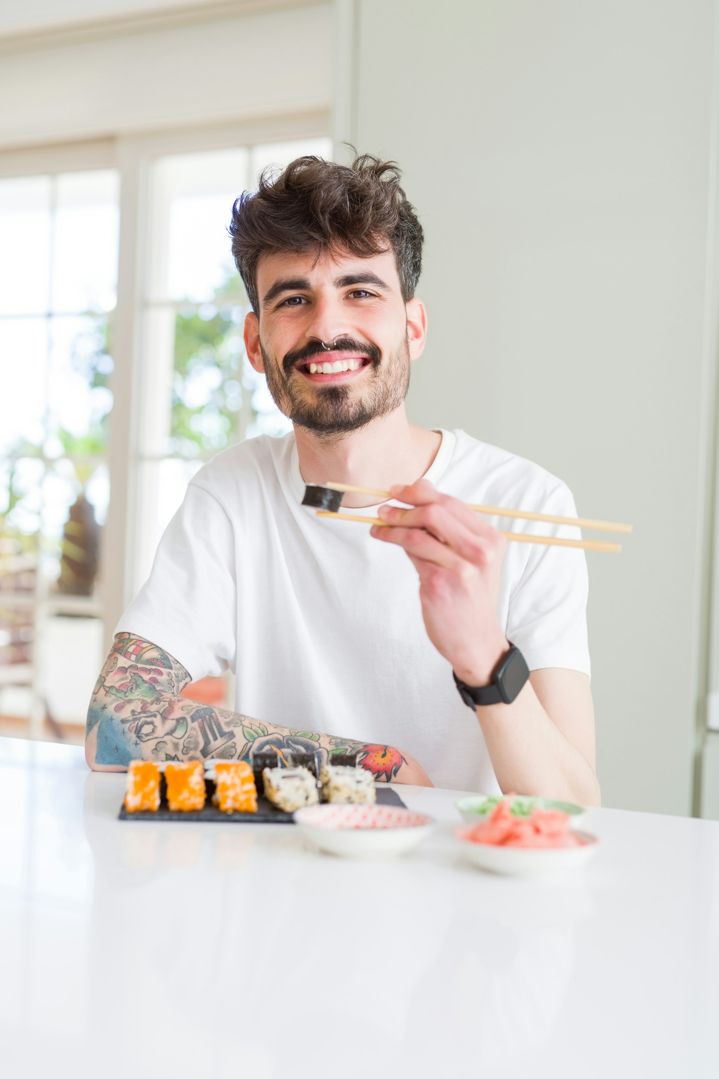 Man in White T-Shirt